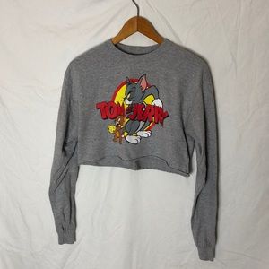 Tom & Jerry Long Sleeve Crop Top (C)